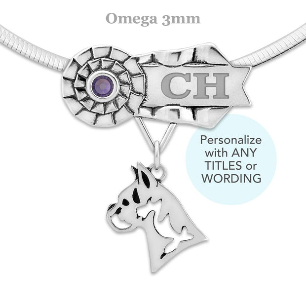 Personalized Best In Show Boxer Necklace, GCH Jewelry