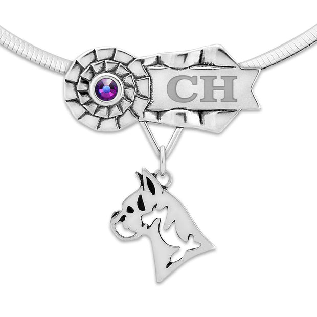 Personalized Best In Show Boxer Necklace, GCH Jewelry