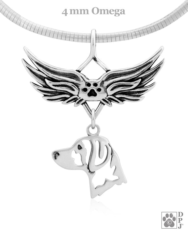 Brittany Memorial Necklace, Angel Wing Jewelry
