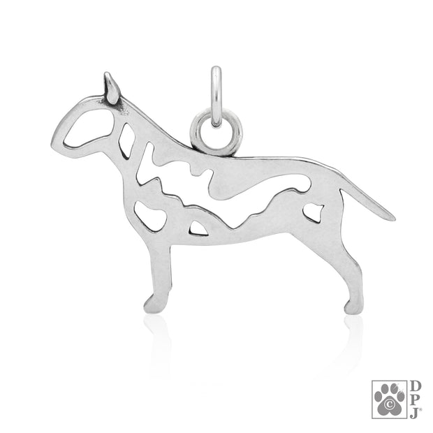 Bull Terrier Necklace Jewelry in Sterling Silver