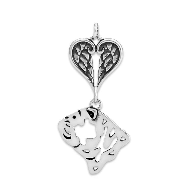 Personalized Bulldog Angel Necklace