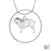 Bulldog Necklace w/Paw Print Enhancer, Body