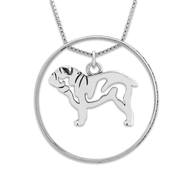 Bulldog Necklace w/Paw Print Enhancer, Body