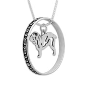 Bulldog Necklace w/Paw Print Enhancer, Body