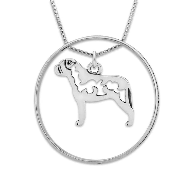 Bullmastiff Necklace w/Paw Print Enhancer, Body