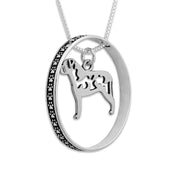 Bullmastiff Necklace w/Paw Print Enhancer, Body