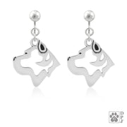 Sterling Silver Cane Corso Earrings