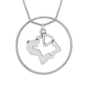 Cane Corso Necklace w/Paw Print Enhancer, Head