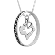 Cane Corso Necklace w/Paw Print Enhancer, Head