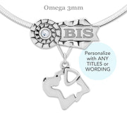 Personalized Cane Corso Rosette Necklace, OTCH Jewelry