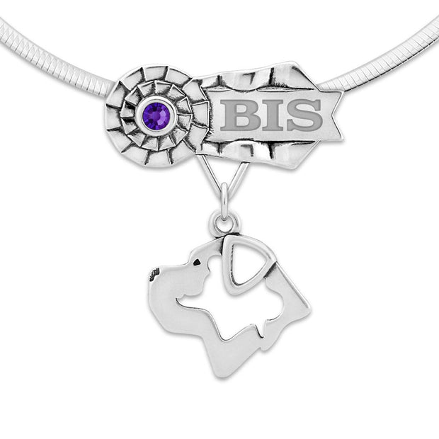 Personalized Cane Corso Rosette Necklace, OTCH Jewelry