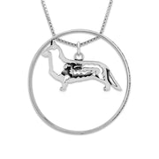 Cardigan Welsh Corgi Necklace w/Paw Print Enhancer, Body