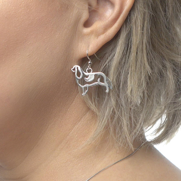 Sterling Silver Cavalier King Charles Spaniel Earrings