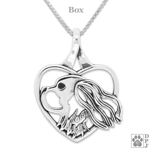 Cavalier King Charles Spaniel Heart Necklace