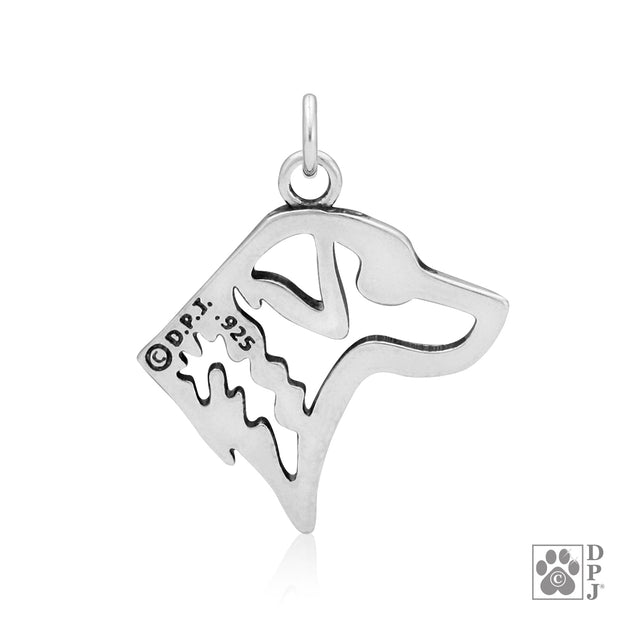 Chesapeake Bay Retriever Pendant Necklace in Sterling Silver
