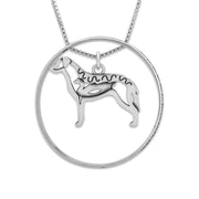 Chesapeake Bay Retriever Necklace w/Paw Print Enhancer, Body