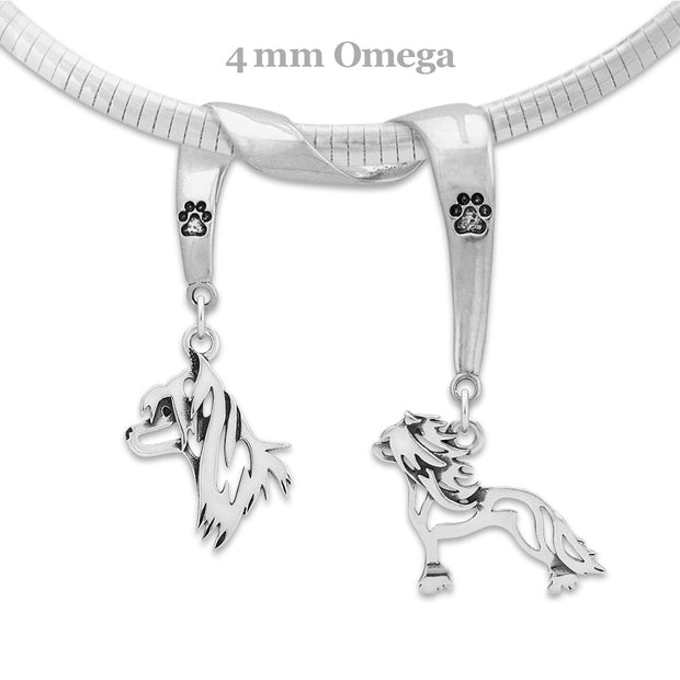 Chinese Crested Luxury Necklace in Sterling Silver