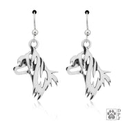 Sterling Silver Chinese Crested Earrings