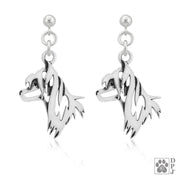 Sterling Silver Chinese Crested Earrings