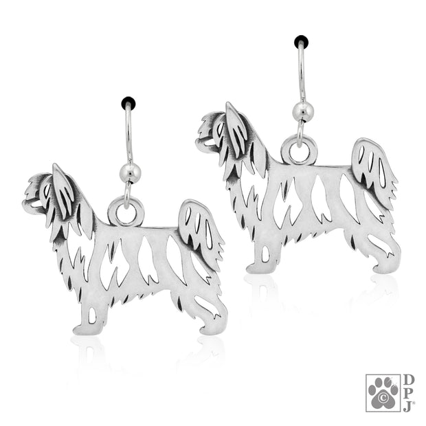 Sterling Silver Chinese Crested Powderpuff Earrings