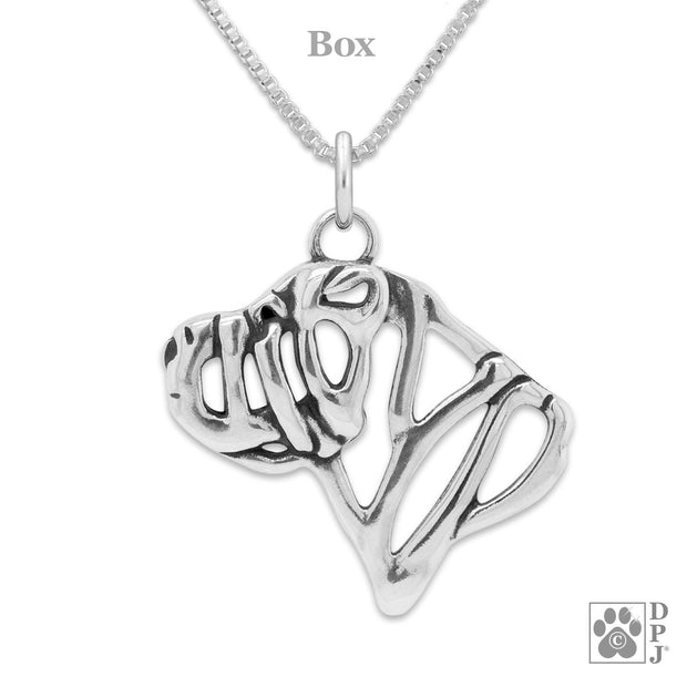 Sterling Silver Chinese Shar Pei Necklace