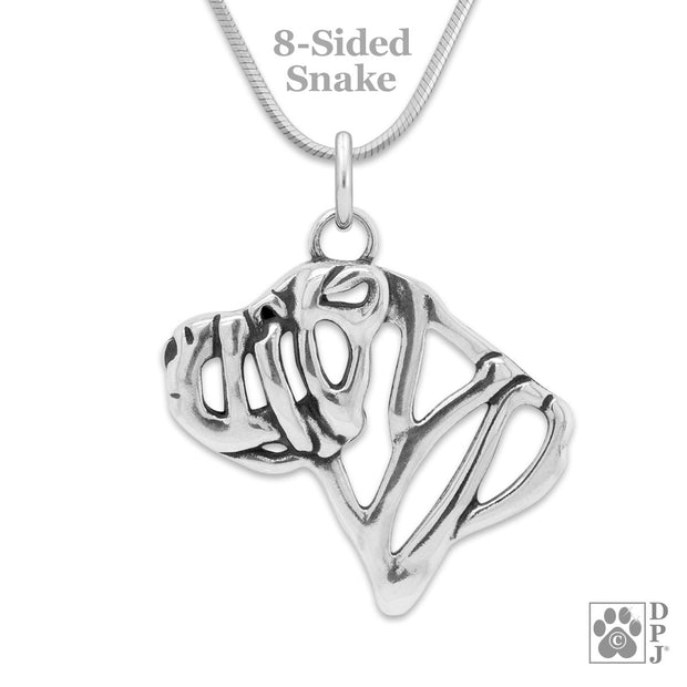 Sterling Silver Chinese Shar Pei Necklace