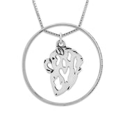 Chow Chow Necklace w/Paw Print Enhancer, Head