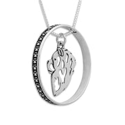 Chow Chow Necklace w/Paw Print Enhancer, Head