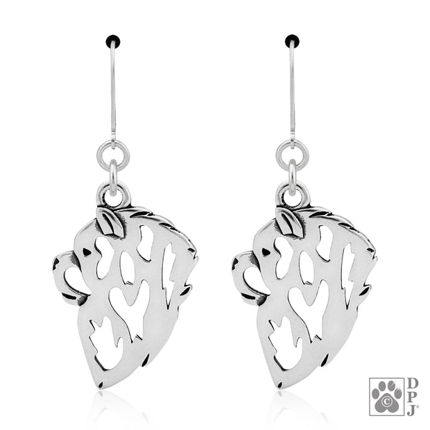 Sterling Silver Chow Chow Earrings