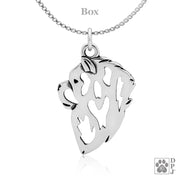 Chow Chow Pendant Necklace in Sterling Silver