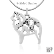 Chow Chow Necklace Jewelry in Sterling Silver