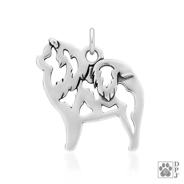 Chow Chow Necklace Jewelry in Sterling Silver