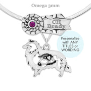 Custom Collie Rosette Necklace, Grand Champion Jewelry