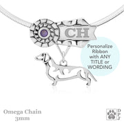 Best In Show Dachshund Necklace Pendant, Grand Champion Dog Gifts
