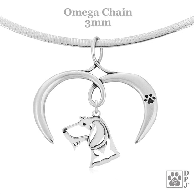 Open Heart Dachshund in Sterling Silver, Jewelry Gifts for Dachshund Lovers