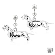 Dachshund Earrings, Wirehaired