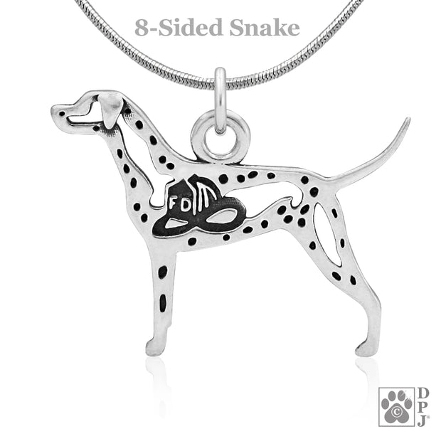 Dalmatian Necklace Jewelry in Sterling Silver