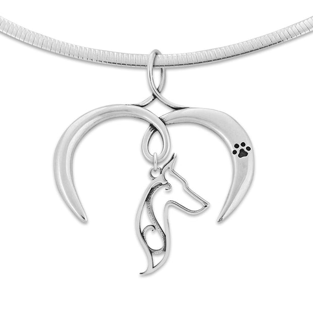I Love My Doberman Pinscher Necklace