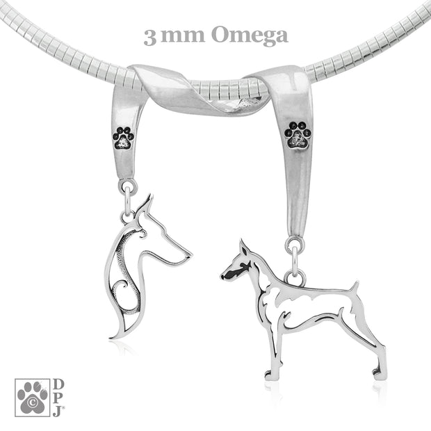 Sterling Silver Doberman Pinscher Necklace & Gifts