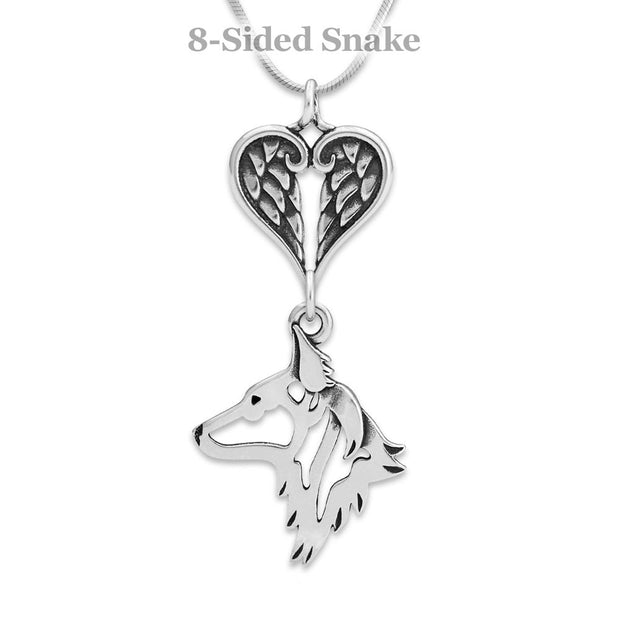 Personalized Dutch Shepherd Angel Necklace