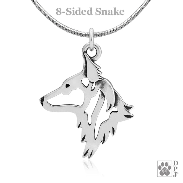 Dutch Shepherd Pendant Necklace in Sterling Silver