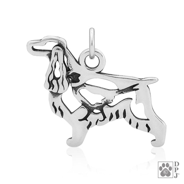English Cocker Spaniel Necklace Jewelry in Sterling Silver