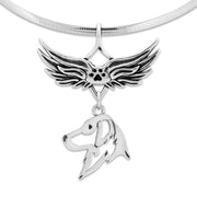 Flat-Coated Retriever Angel Wing Necklace