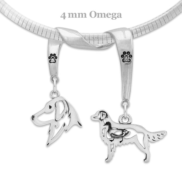 Flat-Coated Retriever Luxury Necklace in Sterling Silver