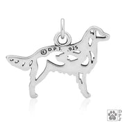 Flat-Coated Retriever Necklace Jewelry in Sterling Silver