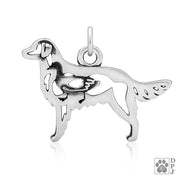 Flat-Coated Retriever Necklace Jewelry in Sterling Silver