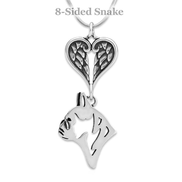 Personalized French Bulldog Angel Necklace