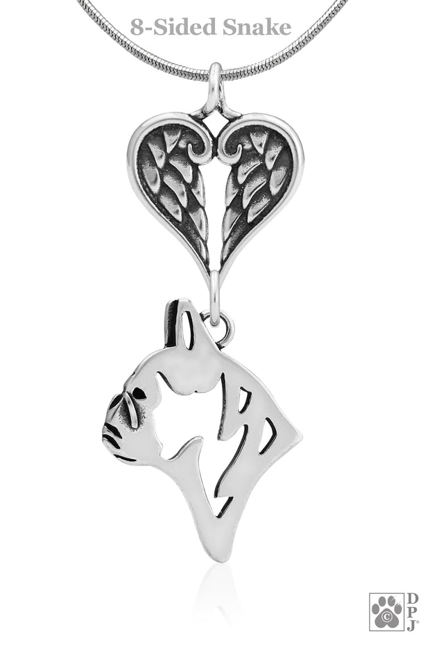 French Bulldog Angel Necklace, Personalized Sympathy Gifts