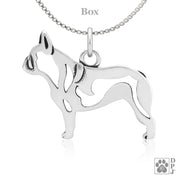 French Bulldog Necklace Jewelry in Sterling Silver
