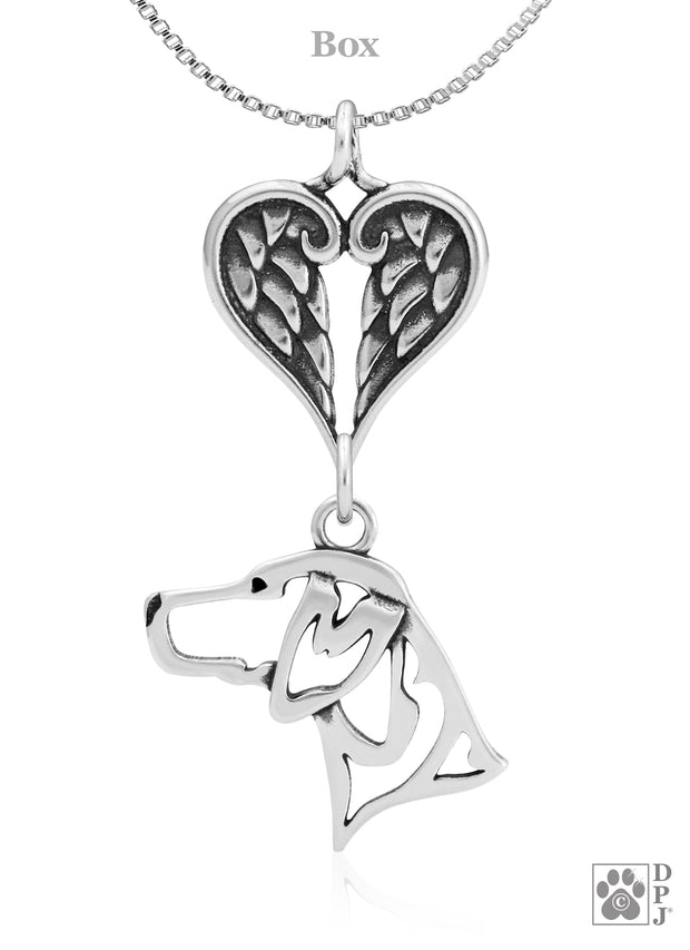 German Shorthaired Pointer Angel Necklace, Dog Sympathy Gift